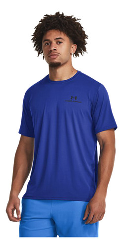 Remera Underarmour Rush Energy Azul Francia Hombre