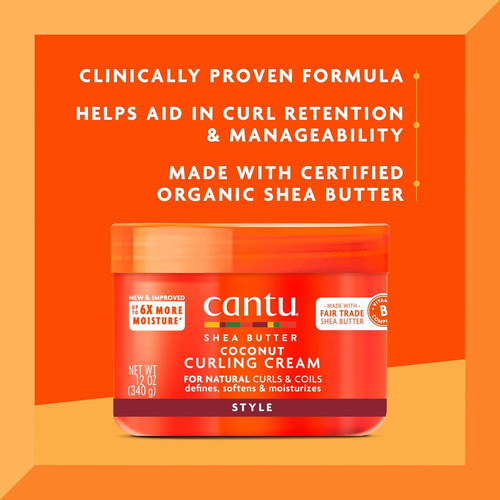 Cantu Crema Rizadora De Coco Con Manteca De Karité Para Cabe