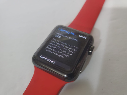 Apple Watch Series 3 42mm (gps + Lte) Color Negro Inoxidable Negro Rojo Negro (Usado)