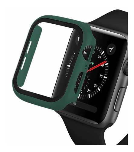 2 Case Lujo Con Mica D Cristal Templado 5d Para Apple Watch 