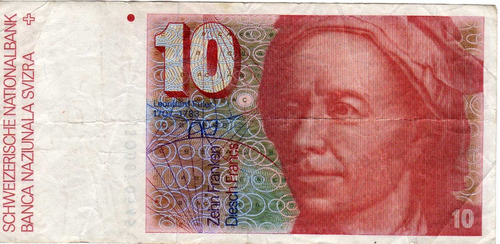 Billete 10 Francos Suiza 1986 Coleccion