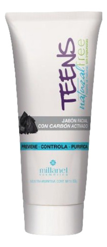 Jabón Facial Liquido Con Carbón Activado Natural Free Teens