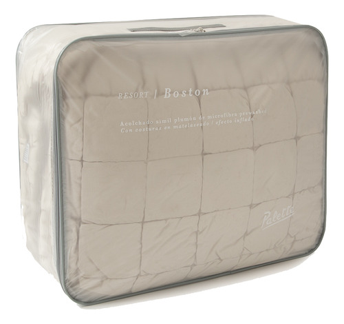 Acolchado Palette Boston Simil Plumón - Queen Size Visón Lisa