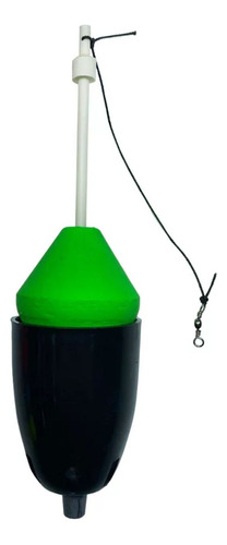 Boia Cevadeira Super Tamba Para Pesca 22cm 55 Verde C/ Preto