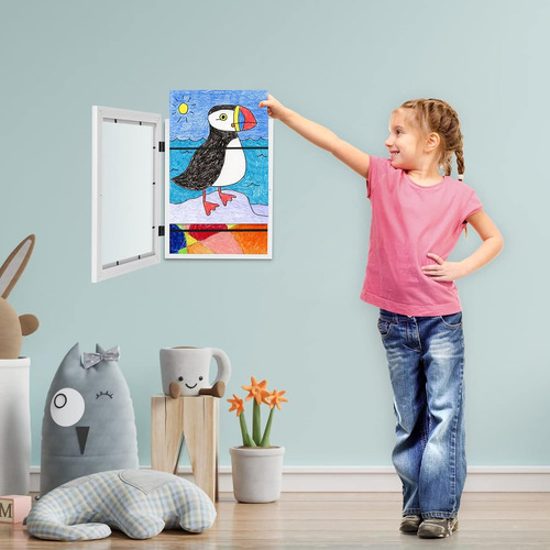 Marco Decoracion Arte Fotografia Dibujos Niños 21,6x28 Cm