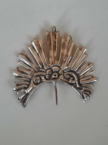 Imagem 2 de 9 de Resplendor Prata Lei Século Xlx Arte Sacra 5,3x5,5cm