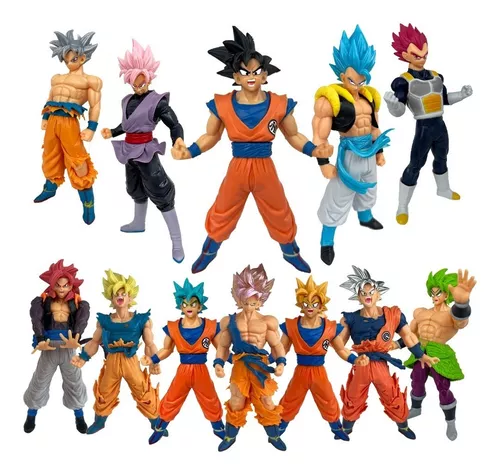 Boneco Dragon Ball Z Goku Instinto Superior Articulado + Acessórios 15 cm  Action Figure Colecionável Presente De Aniversário Decoração