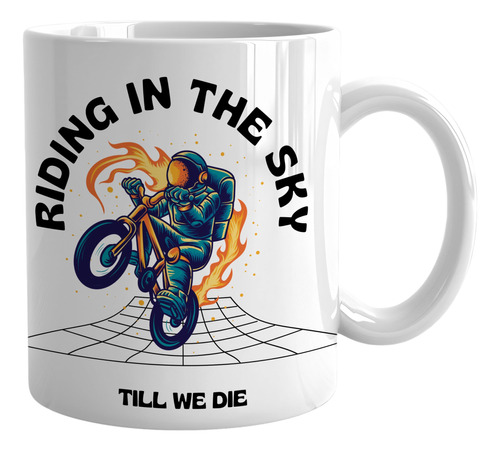 Taza Desayuno Astronauta Motociclista