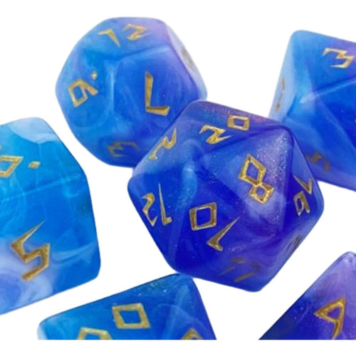 Juego De Dados Poliédricos D20 D12 D10 D8 D6 D4, 7 Piezas