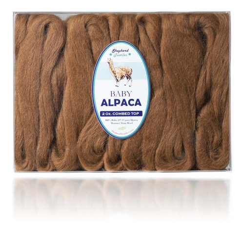 Baby Alpaca Roving 2 Oz  Hilado Mano Y Fieltro Cervatil...