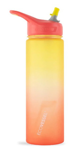 Termo Ecovessel Wave Tritan Plastic Bottle With Flip Straw L