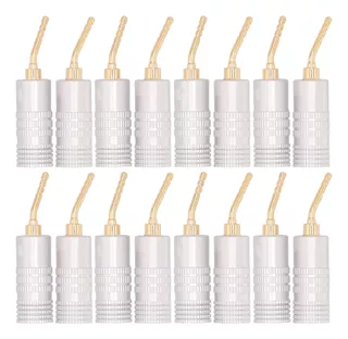 16pcs Banana Speaker Pin Plug Audio Cable Conector Kit Adapt