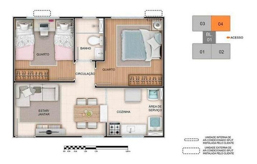 Imagem 11 de 12 de Apartamento Com 2 Dormitórios À Venda, 40 M² Por R$ 162.490,00 - Coité - Eusébio/ce - Ap0527