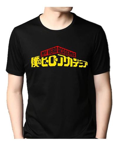 Playera Black My Hero Academia Anime