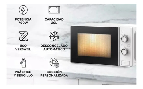 Microondas Mecanico Nex Microondas 20l 1200w 5 Potencias