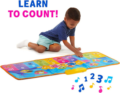 Imagen 6 de 7 de Piano Alfombra Musical Baby Shark Canta Y Baila Con Sonido