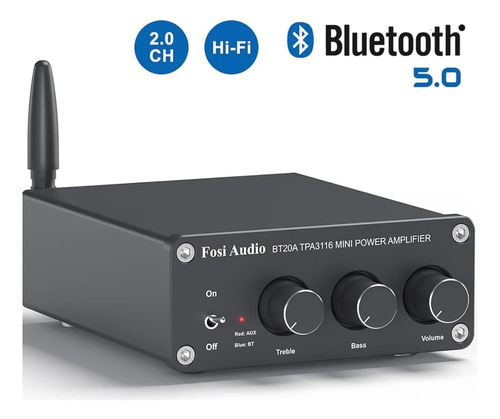 Fosi Audio Bt20a Amplificador De Audio Estereo Bluetooth 5.0 Negro 200 W (Reacondicionado)