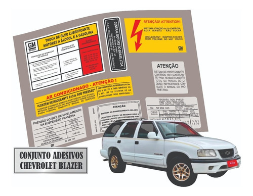 Etiquetas Cofre Motor Chevrolet Blazer 1997