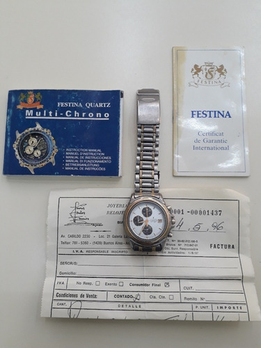 Urgente - Vendo Reloj Festina Cronograph Titanio (Usado)