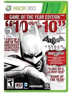 Edición Juego del Año de Batman Arkham City/Xbox 360