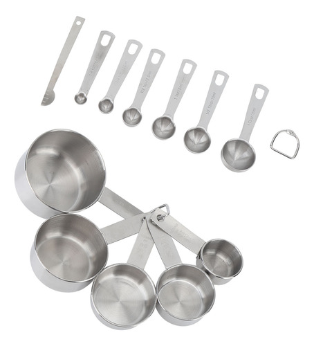 Juego De Cucharas Y Tazas Medidoras De Acero Inoxidable, Rob