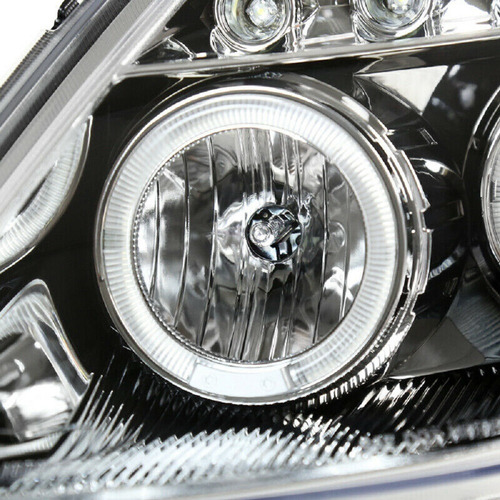 Nissan 350z 2003 - 2005 Juego Faros Ojo De Angel Fondo Cromo
