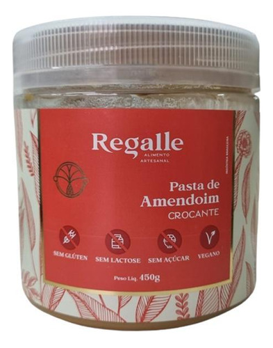 Pasta De Amendoim Crocante Regalle 450g