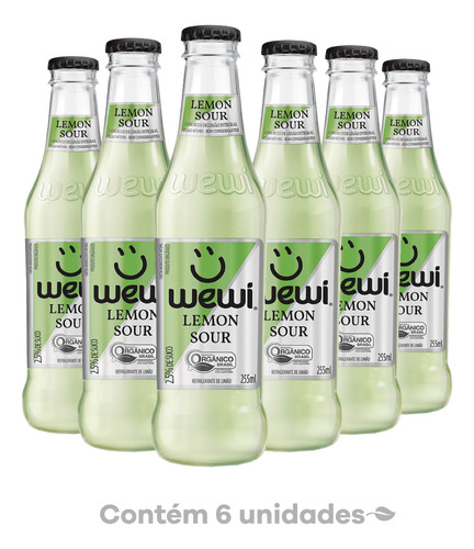 Refrigerante Orgânico Lemon Sour Wewi 255ml