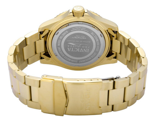 Relógio Invicta Pro Diver 26974 Em Aço Inoxidável Dourado/az