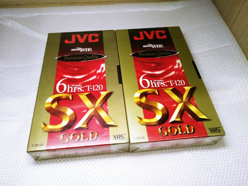 02 Fitas Vhs Jvc Sx Gold120 Lacrada