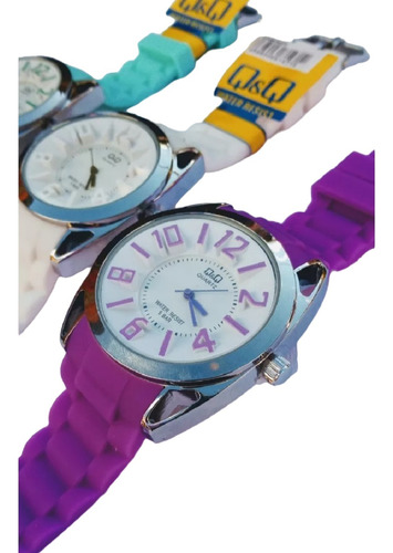 Reloj Análogo Qyq Original Moda Pulso Silicona Números Cool