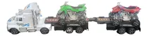 Comprar Camion 35cm Friccion Trailer 2 Cuatriciclos Heavy Truck 