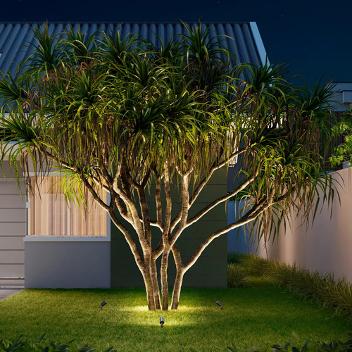 Espeto De Jardim Effect Led Branco Foco 10w 800 Lumens Deluxe Carcaça Preto Luz Branco-frio 110v/220v
