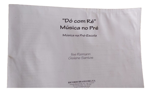 Livro Dó Com Ré Música No Pré - 2002 (Usado)