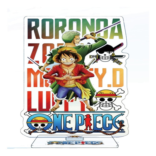 Figura Acrílico One Piece Roronoa Zoro Monkey D Luffy Anime