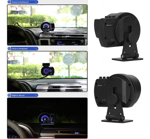 Velocímetro Hd De Sistema Dual Obd2 Gps Con Pantalla Frontal