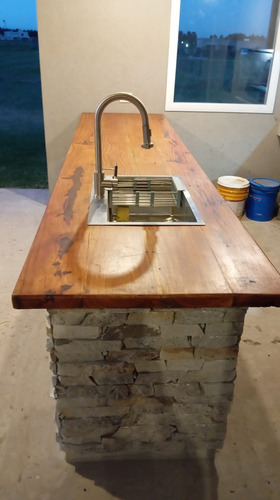 Mesada De Madera Maciza De Quebracho Colorado X Metro Lineal Colorado