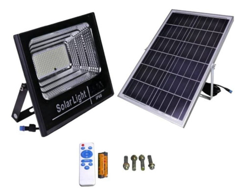 Reflector Solar Led 300watts Con Panel Solar Exteriores