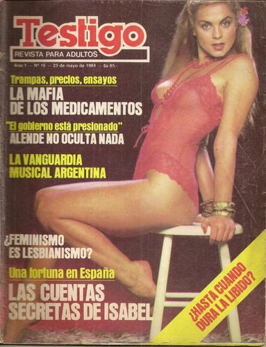 Revista Testigo #16 1984 Lesbianismo Feminismo Fogwill Peron