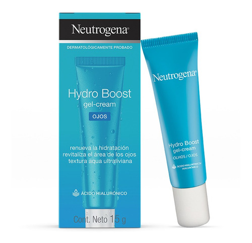 Imagen 4 de 5 de Crema/Gel Gel-Cream Eye Neutrogena Hydro Boost día/noche para piel seca de 15g