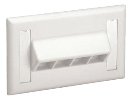 Placa De Pared Horizontal Para 4 Puertos Keystone Red Jacks