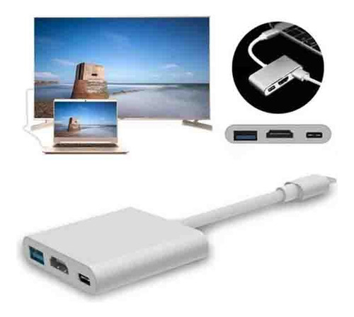 Adaptador Usb C A Hdmi Para Macbook Pro/air Thunderbolt 3