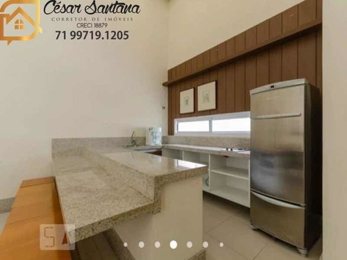 Imagem 9 de 19 de Alugo Apartamento Nascente Mobiliado 1/4 Varanda Gourmet Vista Mar - Itaigara