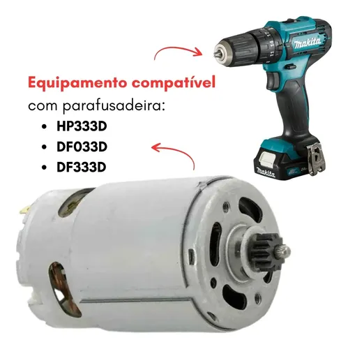 Motor Parafusadeira Hp333d/df033d/df333d - 629395-8 - Makita