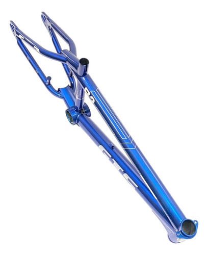 Quadro Gts Aro 20 B2 Azul C/ Garfo Bmx Cross Eixo 14mm