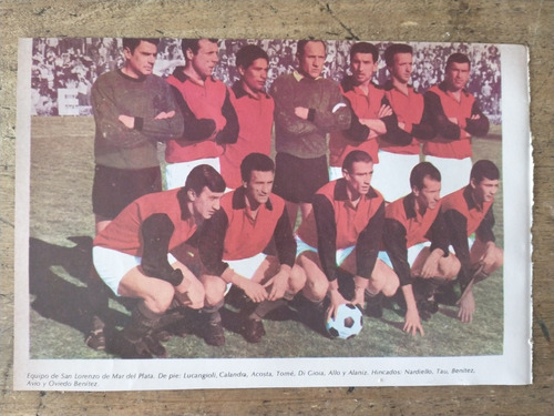 Recorte San Lorenzo De Mar Del Plata Equipo Nacional 1967