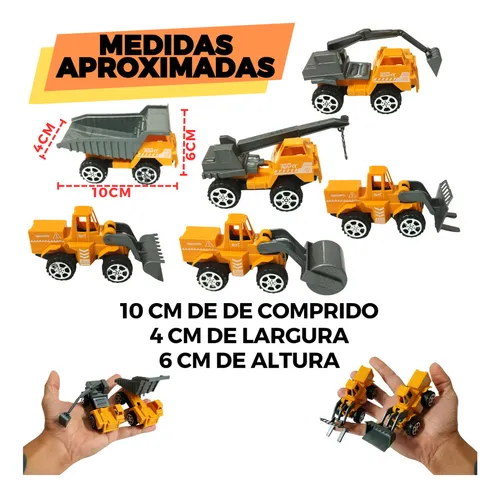 Kit Carrinhos Caminhão Brinquedo Construção Trator Truck Box