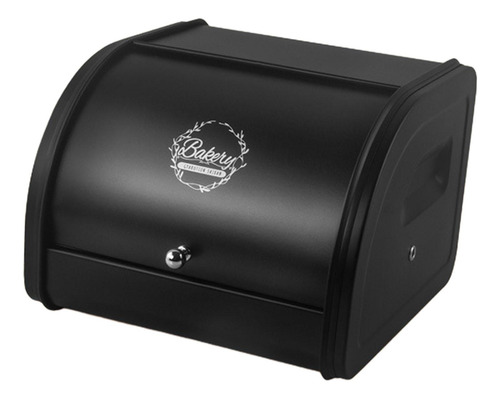 De Metal Con Tapa Enrollable Para Encimera, Recipiente Negro