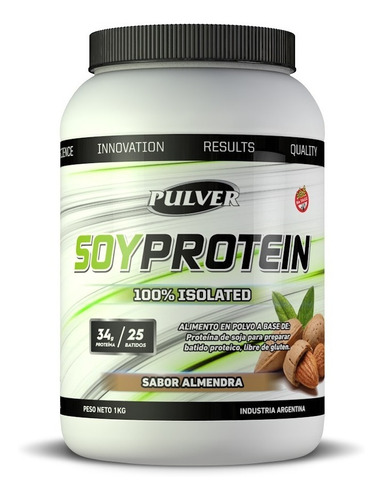 Suplemento En Polvo Pulver  Soy Protein Proteínas Sabor Almendras En Pote De 1kg