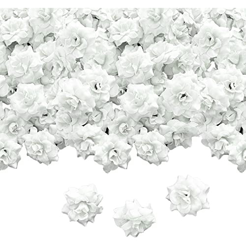 120 Cabezas De Rosas De Seda Artificial Color Blanco, C...